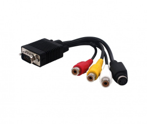 Adapter VGA na TV, RCA in S-video