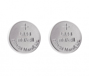 2 x Maxell LR43 1,5V alkalna gumbna baterija