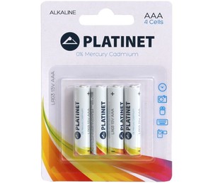4 x AAA LR03 alkalna baterija Platinet 1200mAh