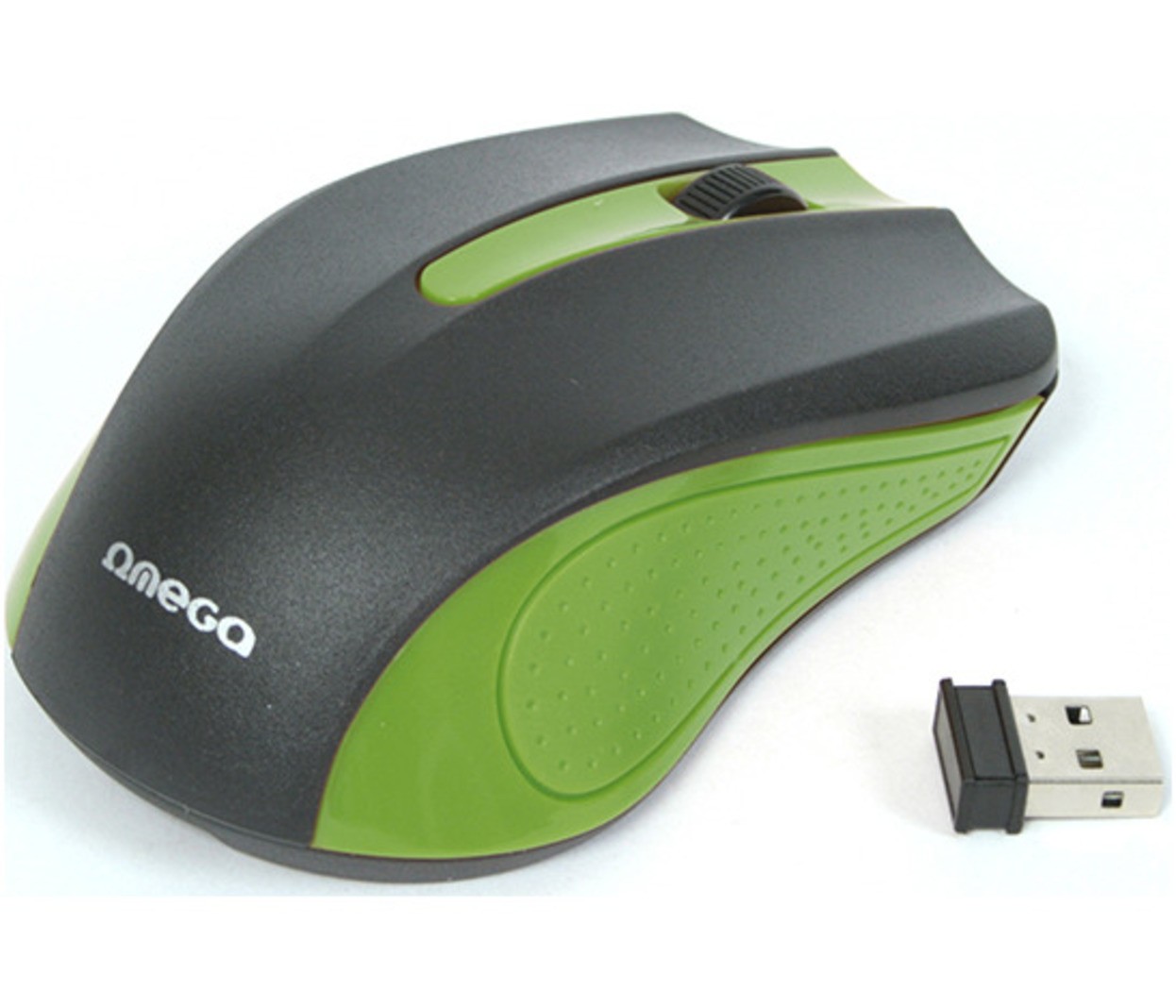 Brezžična miška OM-419 črna-zelena