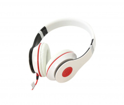 FreeStyle HI-FI pokrivne stereo slušalke z mikrofonom - bele