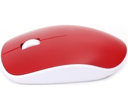Omega brezžična miška LowProfile rdeče barve