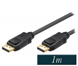 Kabel DisplayPort 1.2 1m črne barve