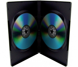 Škatla za DVD - dvojna, črna