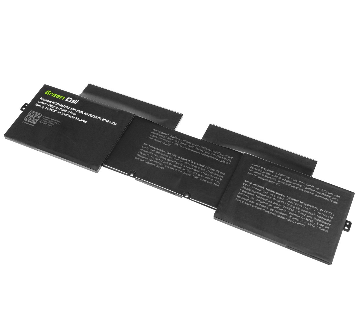 Baterija za Acer Aspire S5-391 AP12B3F,.. 14,4V 2300mAh
