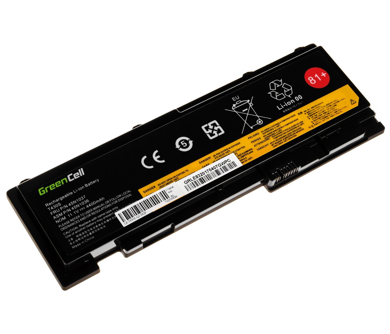 Baterija za Lenovo ThinkPad T430s T430si,.. 11,1V 3400mAh