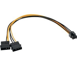 Adapter iz 2 x molex na 6 pin PCIe