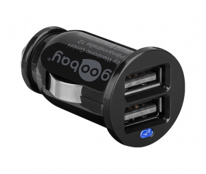 Goobay USB avto polnilnik dvojni USB 2,1A in 1,05A