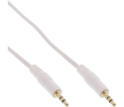 InLine Avdio kabel 3,5mm stereo (m-m) 10m bele barve