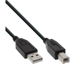 InLine USB 2.0 Kabel, USB A na USB B, črn, 5m