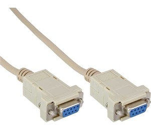 Kabel DB9 Null Modem 2m ženski