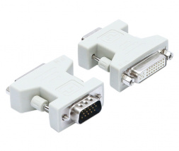 Adapter VGA moški - DVI ženski - bele barve
