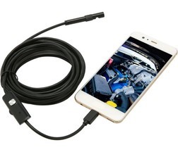 Endoskop s trdim prepogljivim USB kablom 5m 7mm
