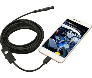 Endoskop s trdim prepogljivim USB kablom 5m 7mm