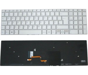 Tipkovnica za Sony Vaio SVF15, SVF152, SVF13,... UK, bela, osvetljena