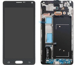 LCD zaslon za Samsung Galaxy Note 4 (N910F) siv z okvirjem