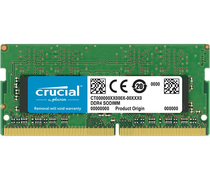 Pomnilnik Crucial 8GB DDR4-2400 SODIMM PC4-19200 CL17, 1.2V Single Ranked