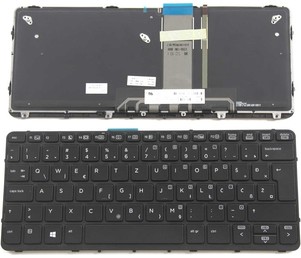 Slovenska tipkovnica za HP Pro x2 612 G1 - črna, z okvirjem, osvetljena
