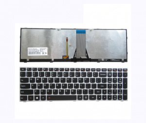 Tipkovnica za Lenovo E51, G50,.. osvetljena srebrn okvir