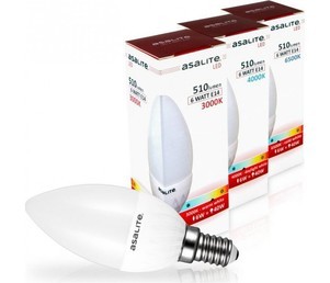 ASALITE LED sijalka E14 6W 3000K 510lm