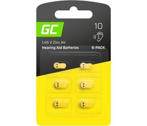 6 x baterija za slušni aparat Tip 10, P10, PR70, ZL4,.. 1,45V