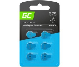 6 x baterija za slušni aparat Tip 675, P675, PR44, ZL1,.. 1,45V