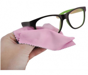 Krpica iz mikrovlaken za čiščenje očal - roza