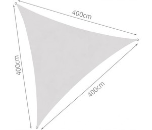 Senčno jadro 4 x 4 x 4 m - sive barve