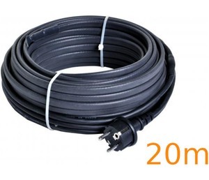 Sestavljen samoregulirni grelni kabel za zaščito cevi pred zmrzovanjem 20m 500W