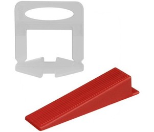 Set za polaganje ploščic - 100 klinov in 500 1,5mm spojk