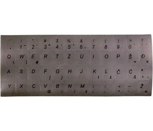 Slovenske nalepke za tipkovnico - sive barve