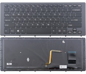 Tipkovnica za Sony SVFN15 serijso - temno siva, osvetljena