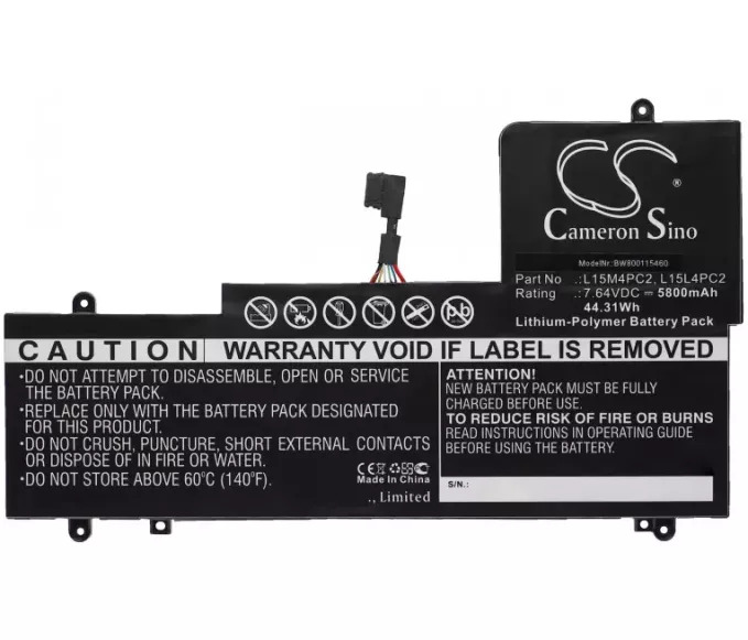 Baterija za prenosnik Lenovo Yoga 710-14IKB, 710-14ISK, 710-15IKB, 710-15ISK,..,.. 7,64V 5800mAh