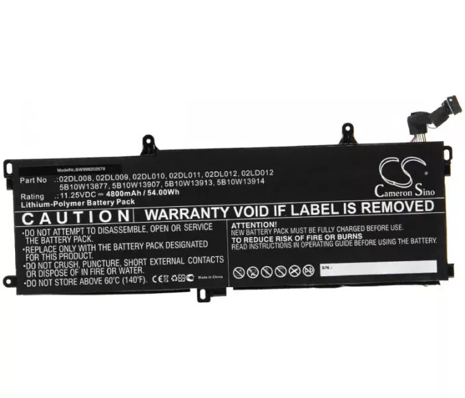 Baterija za Lenovo ThinkPad T590, Lenovo ThinkPad T15 Gen 1,.. 11,25V 4800mAh