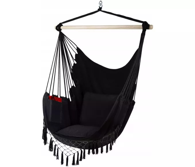 Brazilski temno siv viseči stol