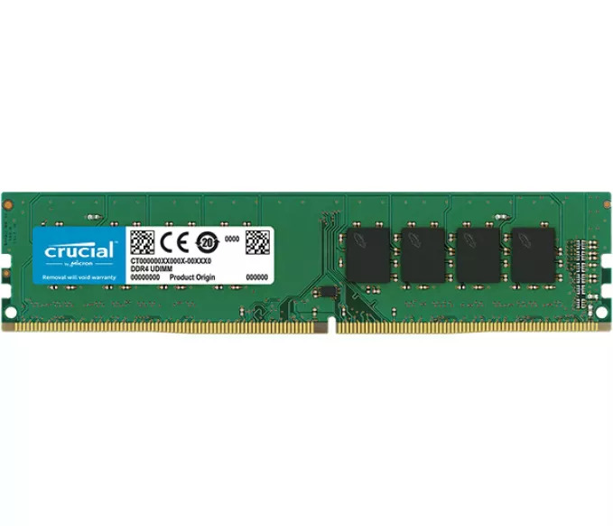Crucial 16GB DDR4-3200 UDIMM PC4-25600 CL22, 1.2V