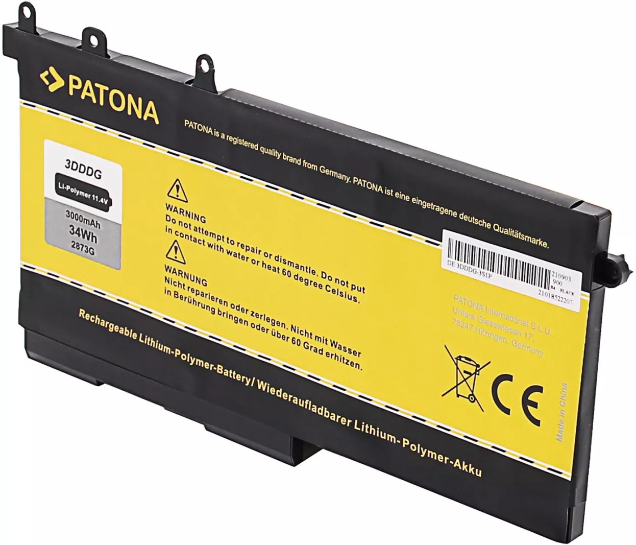 Baterija za Dell Latitude E5580,.. 11,4V 3000mAh