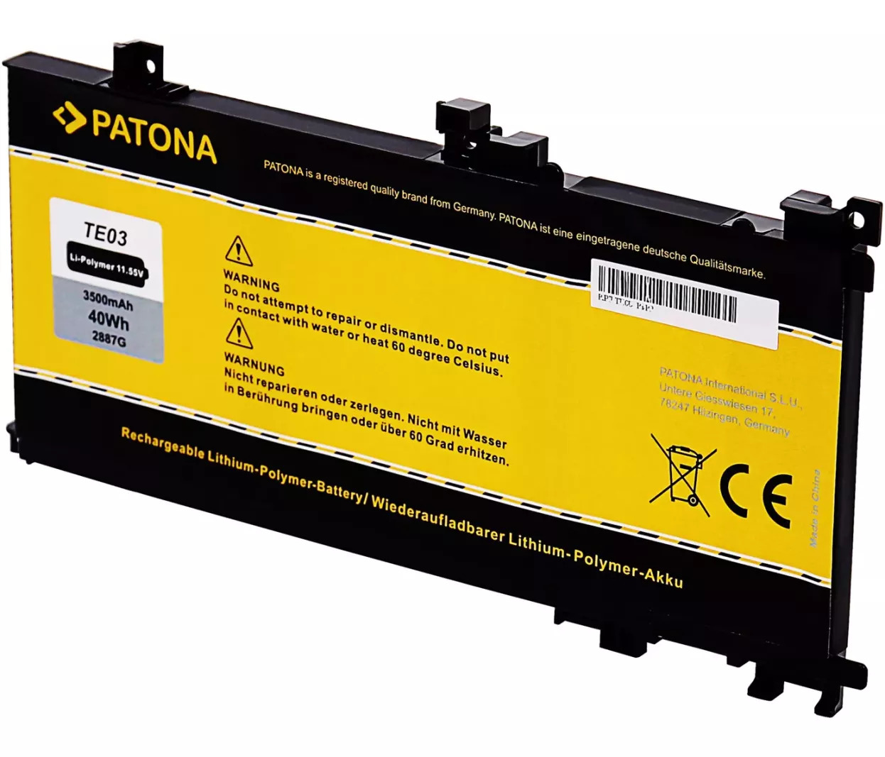 Baterija za HP Omen 15-ax, 15-bc - 11,55V 3500mAh