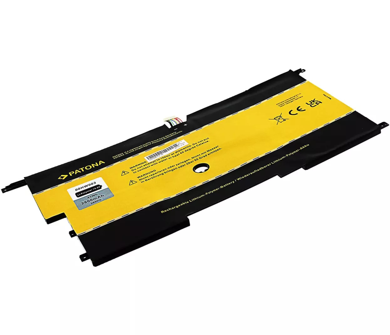 Baterija za Lenovo ThinkPad X1 Carbon 2, 3 in 4 generacije - 2800mAh, 15,2V