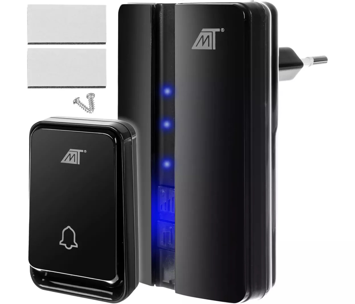 Brezžični zvonec črne barve