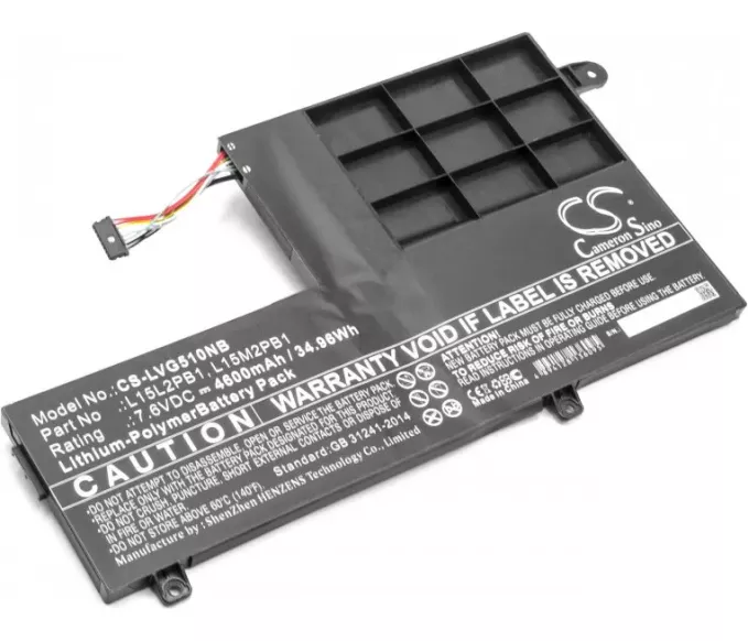 Baterija za Lenovo Yoga 510-14AST, 510-14IKB, 510-14ISK,.. - 4600mAh 7,6V