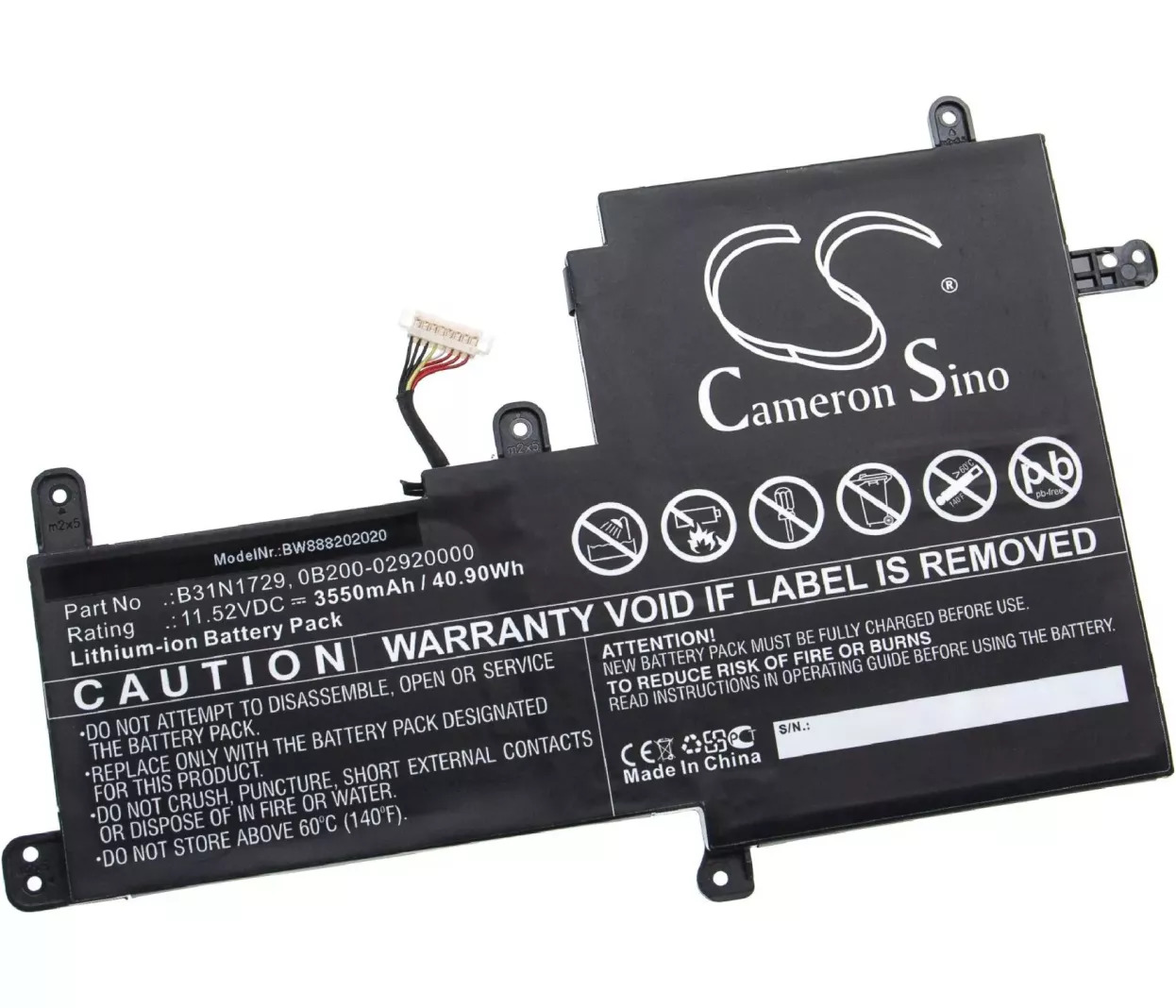 Baterija za VivoBook S15 S530, S15 X530UN,.. - 11,52V 3550mAh