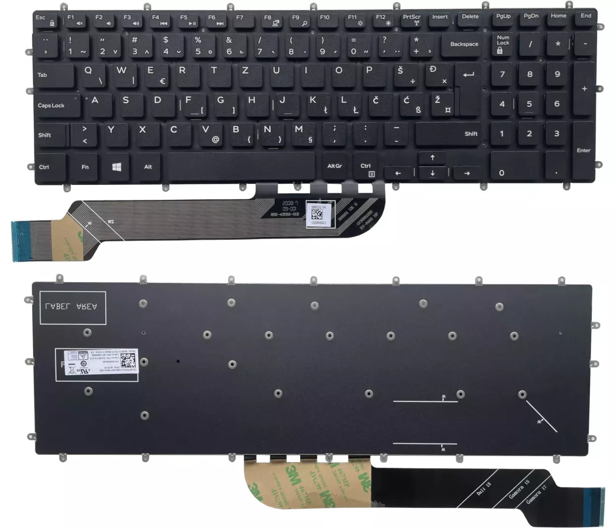 Slovenska tipkovnica za Dell Inspiron 15 7566, 7567, 7570, 5565,..