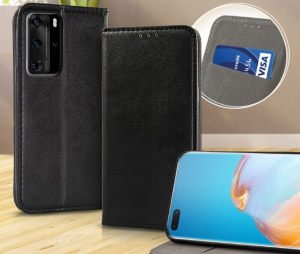 Etui za Huawei P30 - Smart Clear Magnetic črne barve