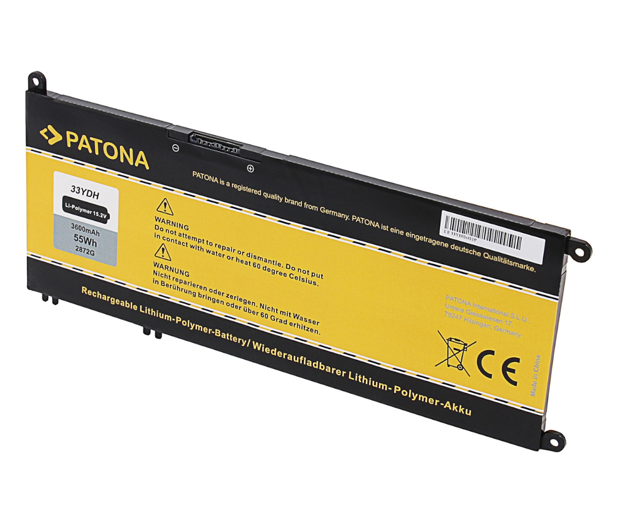 Baterija za Dell Inspiron 13 7353, Inspiron 15 7577,.. 15,2V 3600mAh