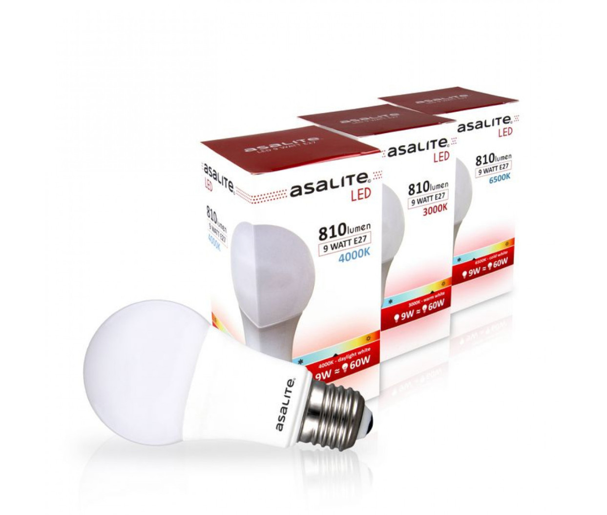 Asalite LED sijalka E27 9W 4000K 810lm