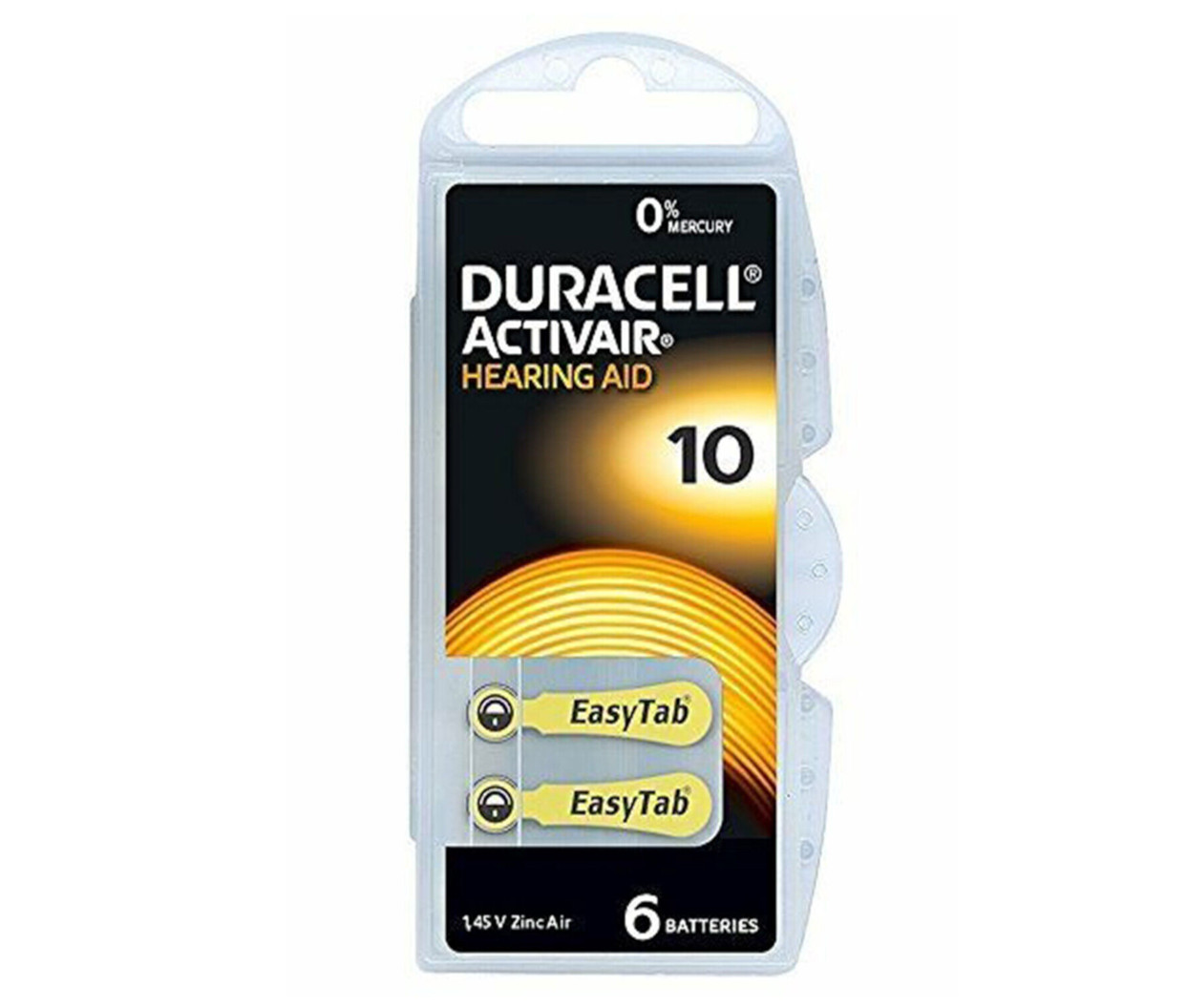 Duracell baterije za slušni aparat - tip 10 DA10N6, 6 kos