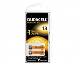 Duracell baterije za slušni aparat - tip 13 DA13N, 6 kos