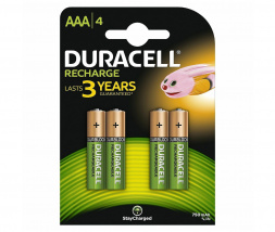 Duracell polnilne baterije AAA 750mAh - 4 kos