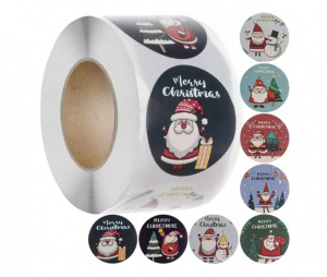 Božične nalepke 3,8 cm - 500 kos